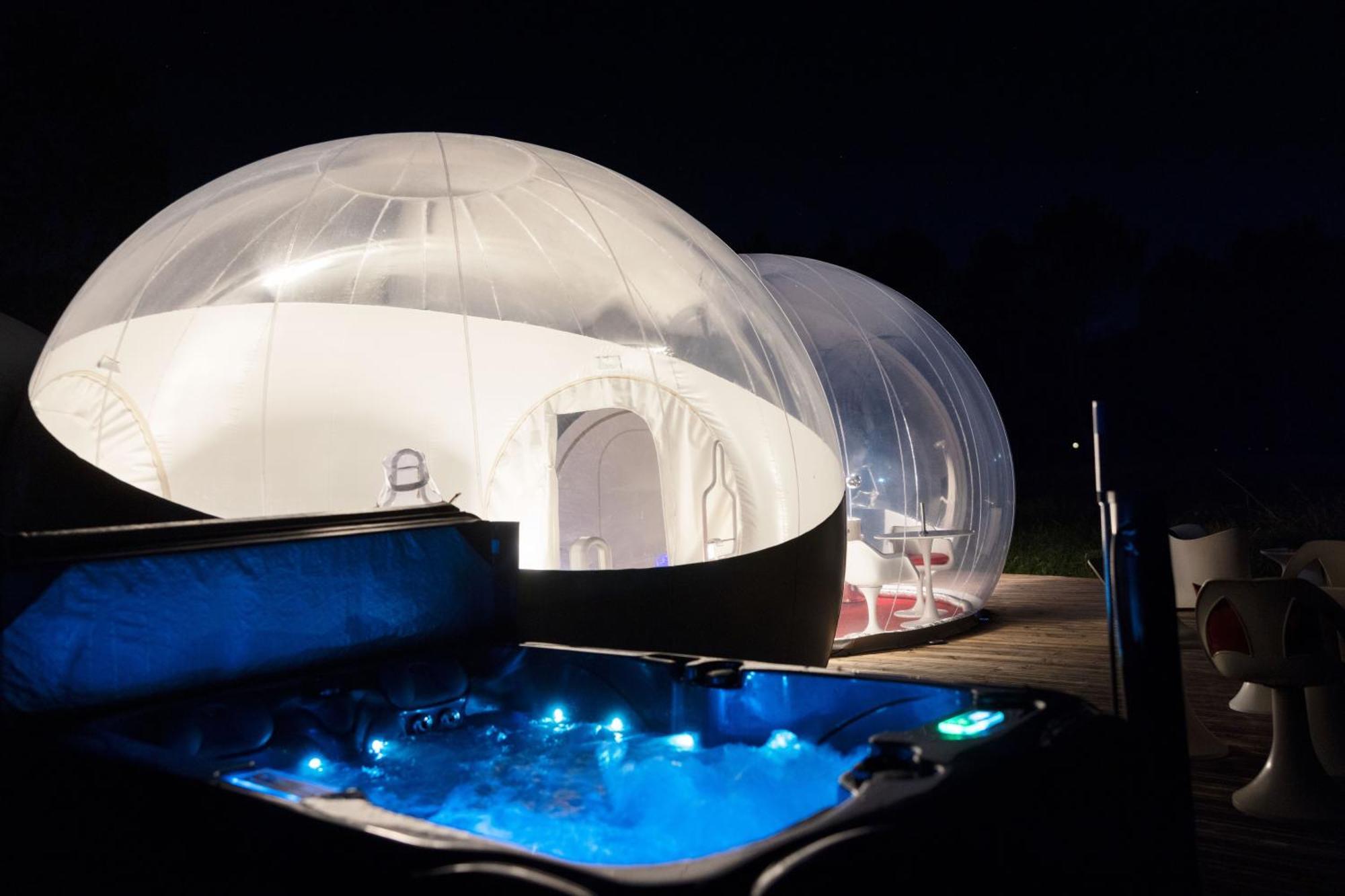 L Ost In Sensations -Hebergements Insolites Et Suites De Luxe Spa Sauna Piscine Foret Marcenais Bagian luar foto
