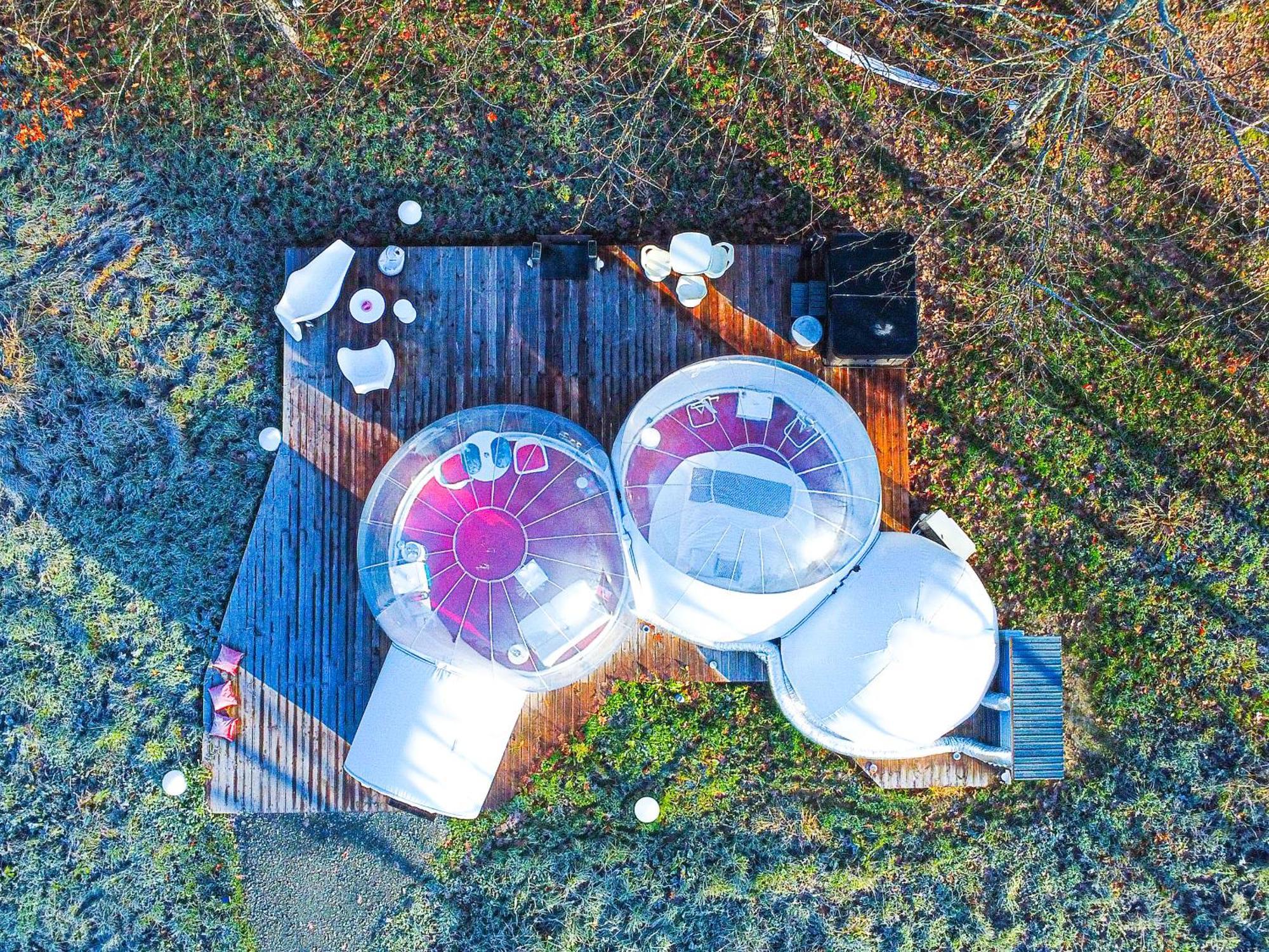 L Ost In Sensations -Hebergements Insolites Et Suites De Luxe Spa Sauna Piscine Foret Marcenais Bagian luar foto