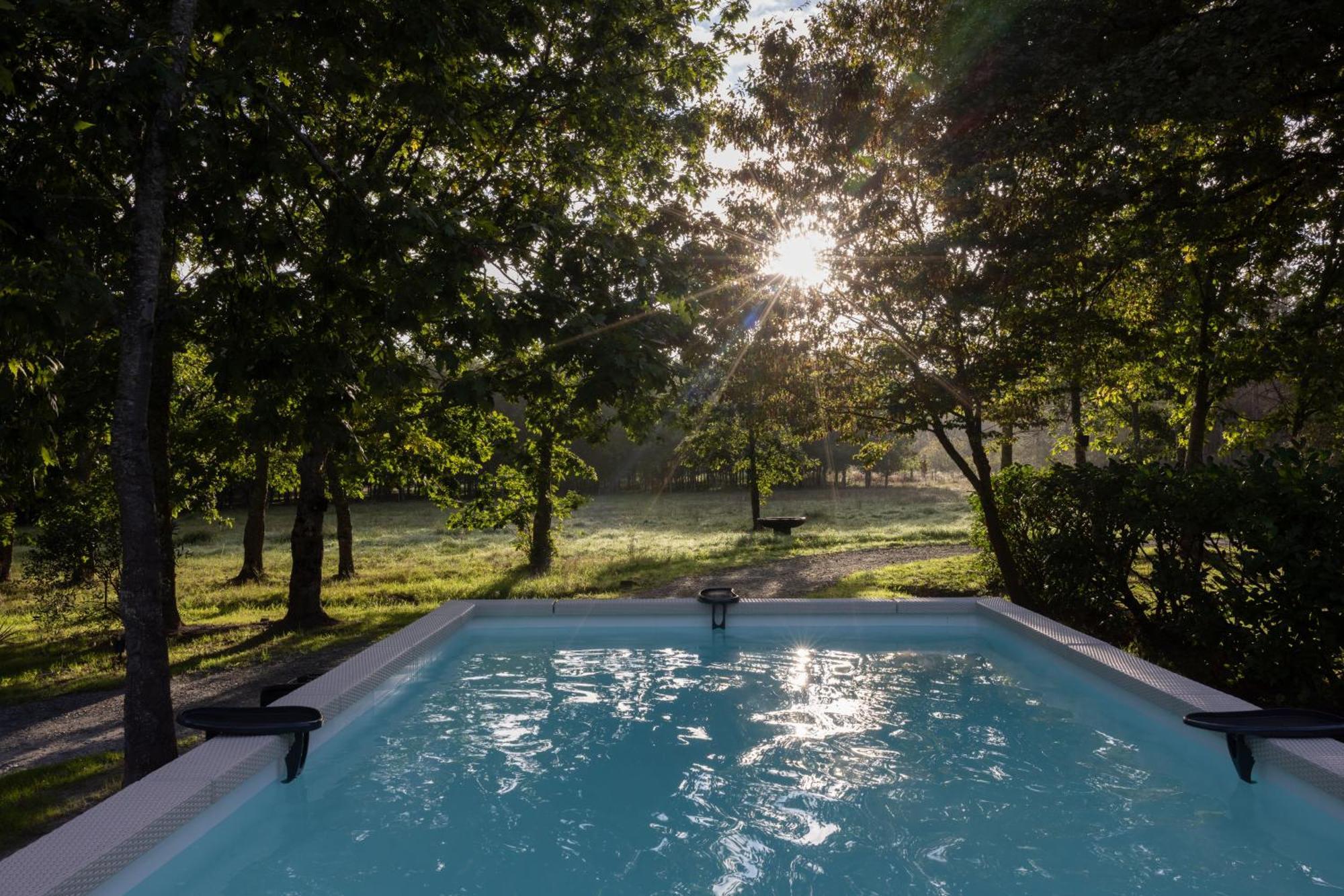 L Ost In Sensations -Hebergements Insolites Et Suites De Luxe Spa Sauna Piscine Foret Marcenais Bagian luar foto